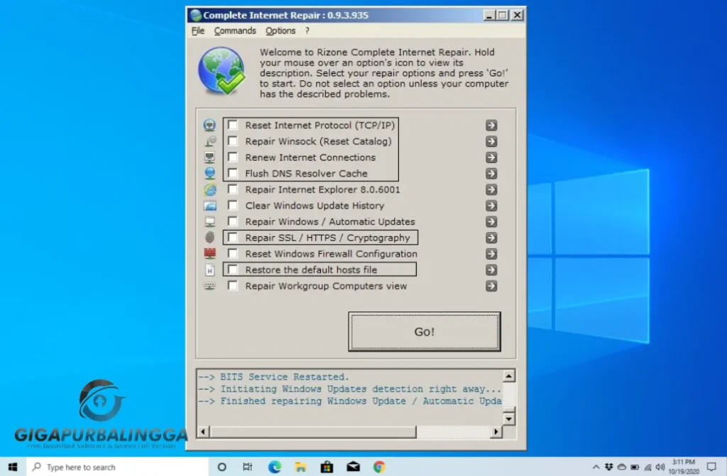 free download complete internet repair