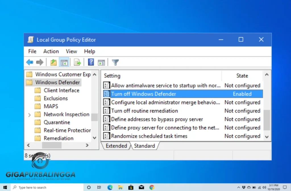 disable windows defender kuyhaa