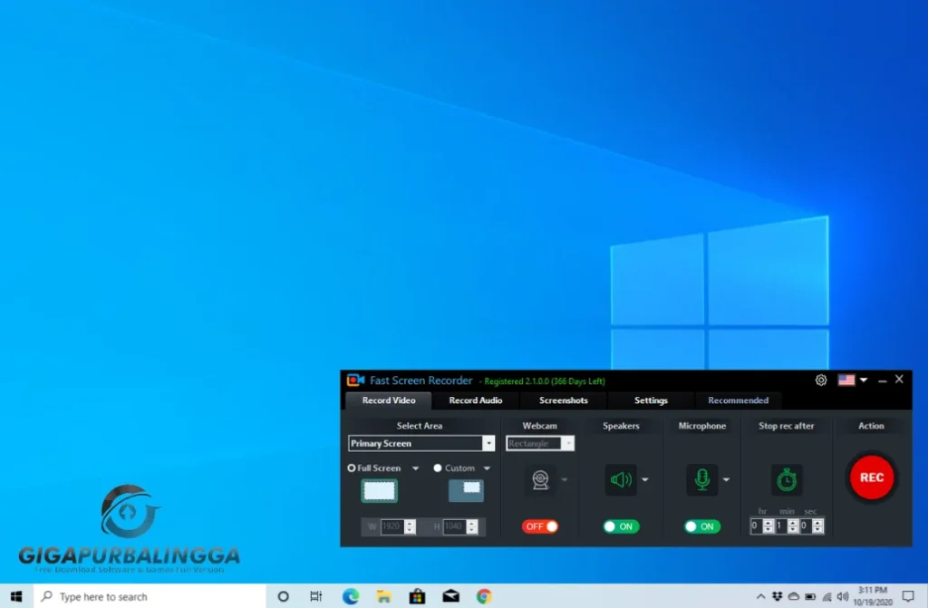 fast screen recorder for pc