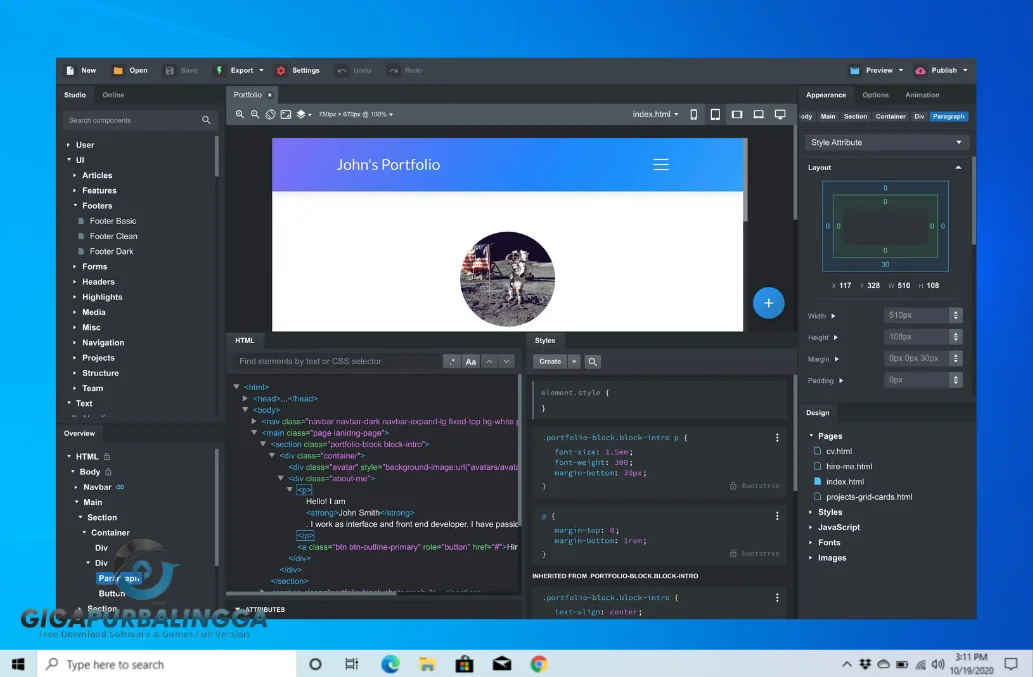 bootstrap studio free