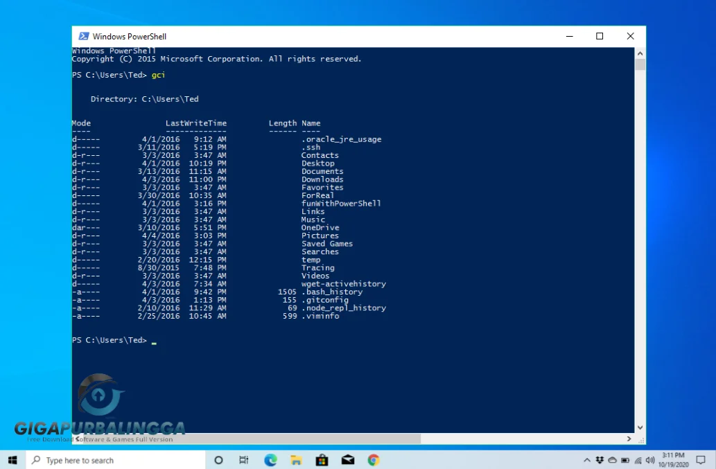 fungsi windows powershell