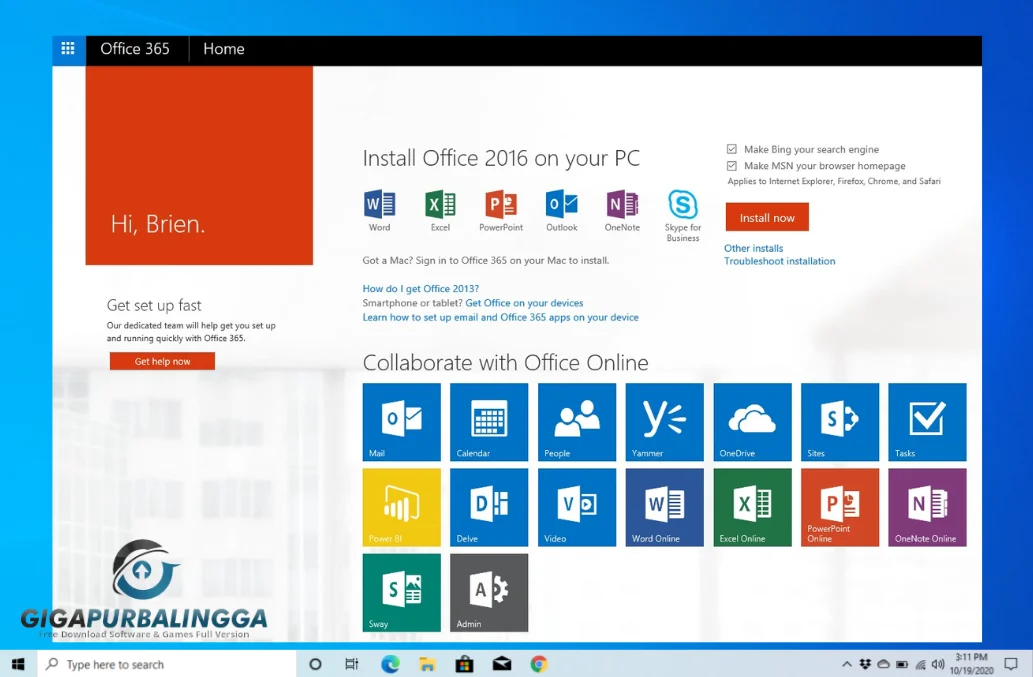 microsoft office 365 download windows