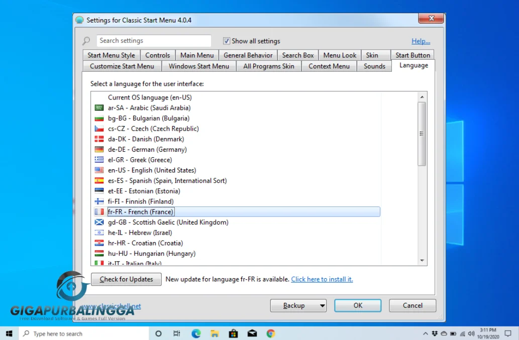 classic shell for win 10