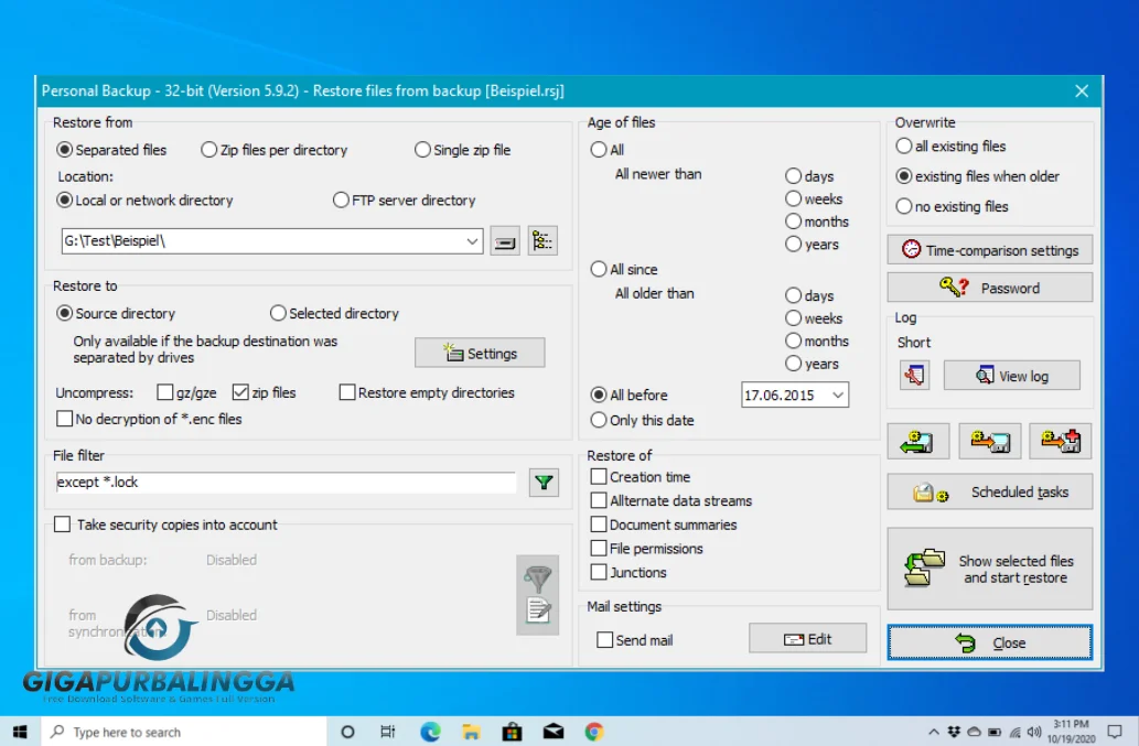 personal backup download
