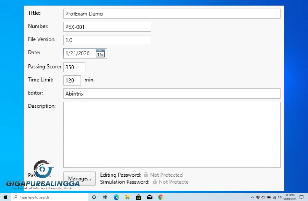 ProfExam Creator free download 