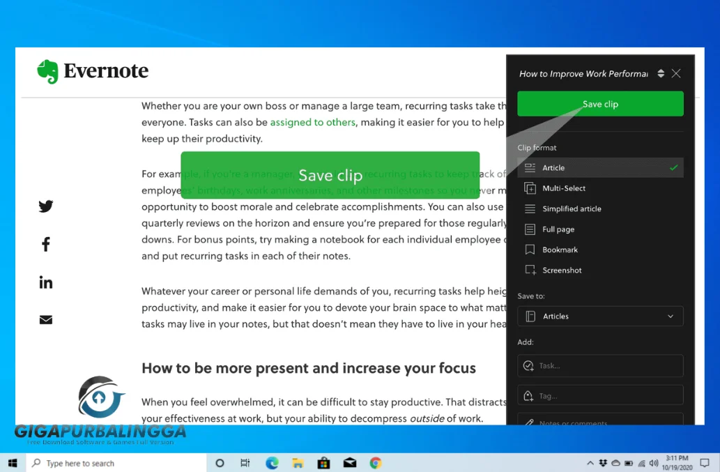 evernote web clipper chrome extension