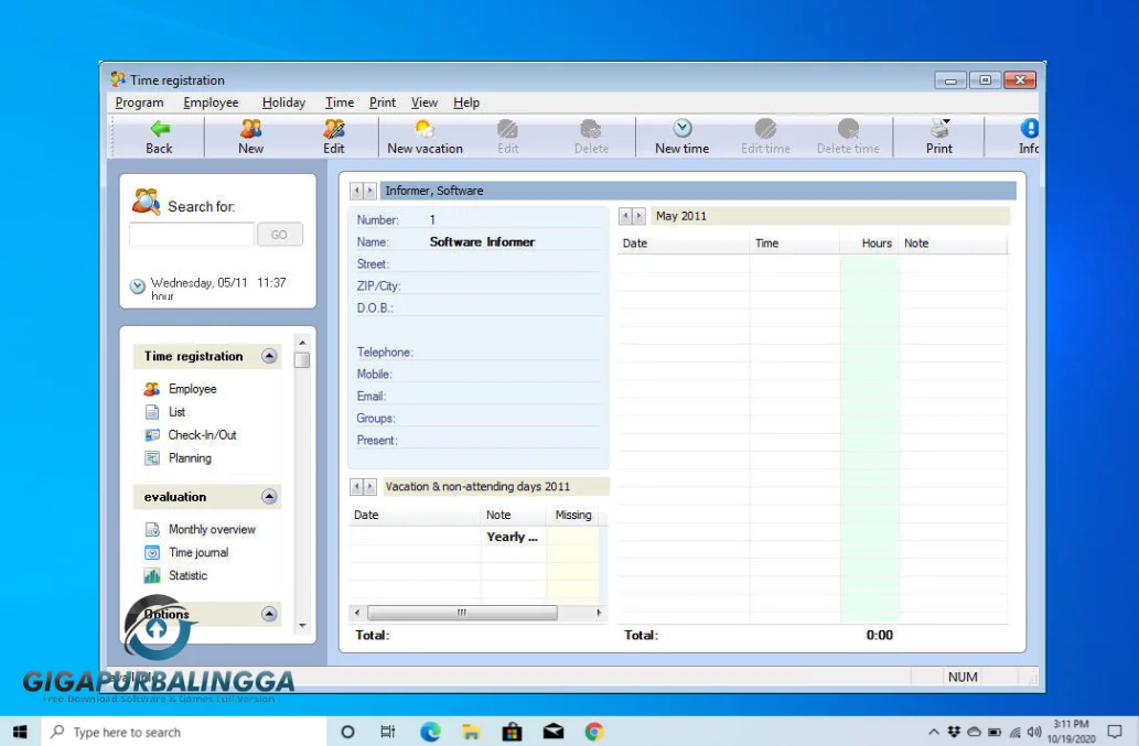 softwarenetz time registration download