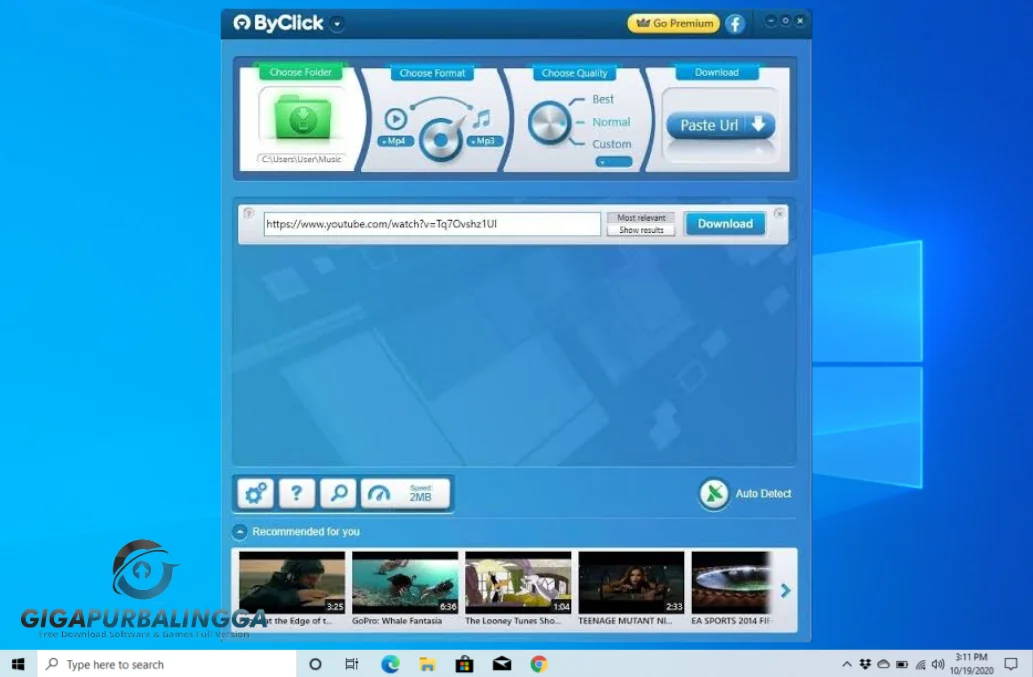 download by click downloader premium