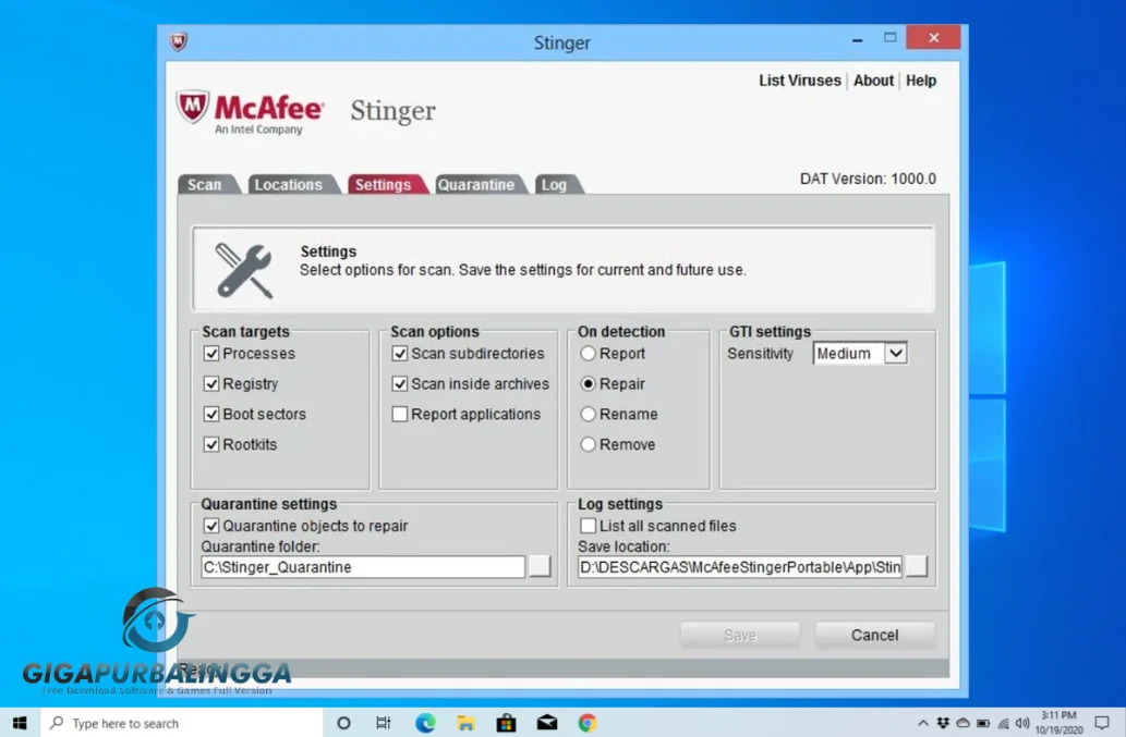 mcafee labs stinger portable