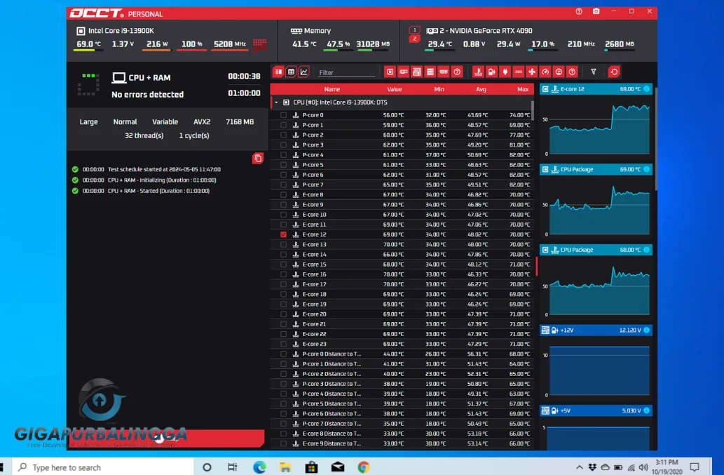 occt windows 10
