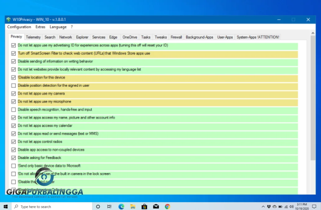 W10Privacy Portable Download: Solusi Kendali Privasi Terlengkap Hanya di Gigapurbalingga Free Download - Gigapurbalingga w10privacy free download